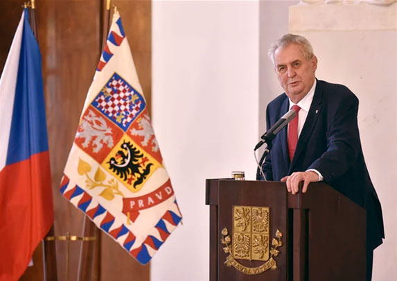 Czech Republic. President Miloš Zeman in favor of friendship between Nations